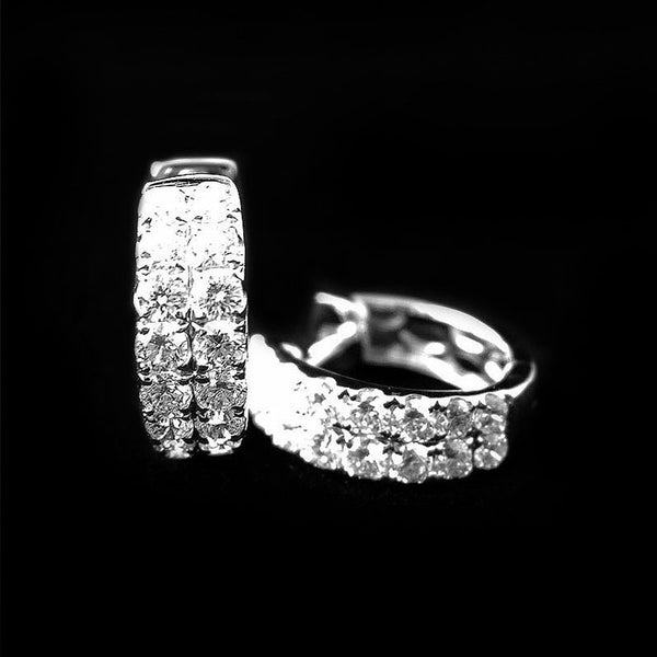 Diamond Earring in 18K Gold (WG) (ต่างหูเพชร)