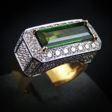 Tourmaline with Diamonds Ring in 22K Gold (แหวน Tourmaline ประดับเพชร)
