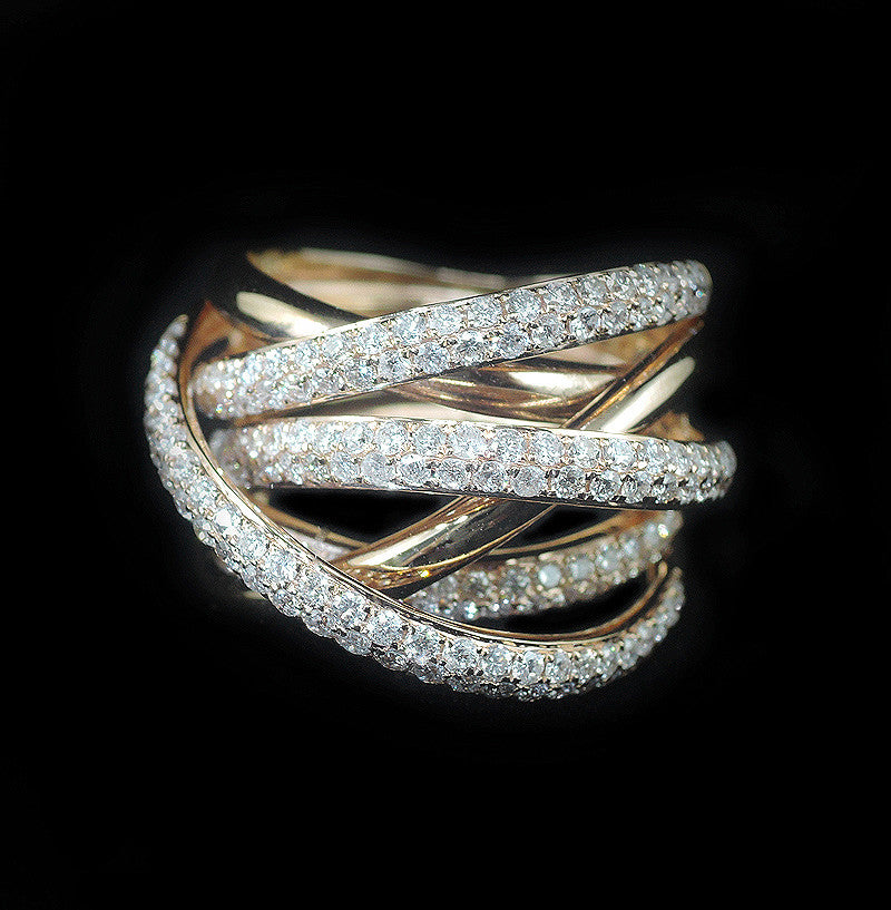 Diamond Ring in 22K Gold (PG) (แหวนทองชมพูประดับเพชร)